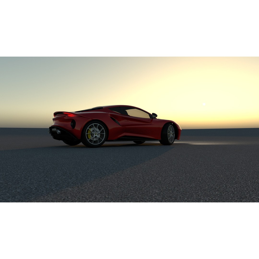 Lotus Emira 3D Model – Low Poly Vehicle, FBX, Game Ready - View 8