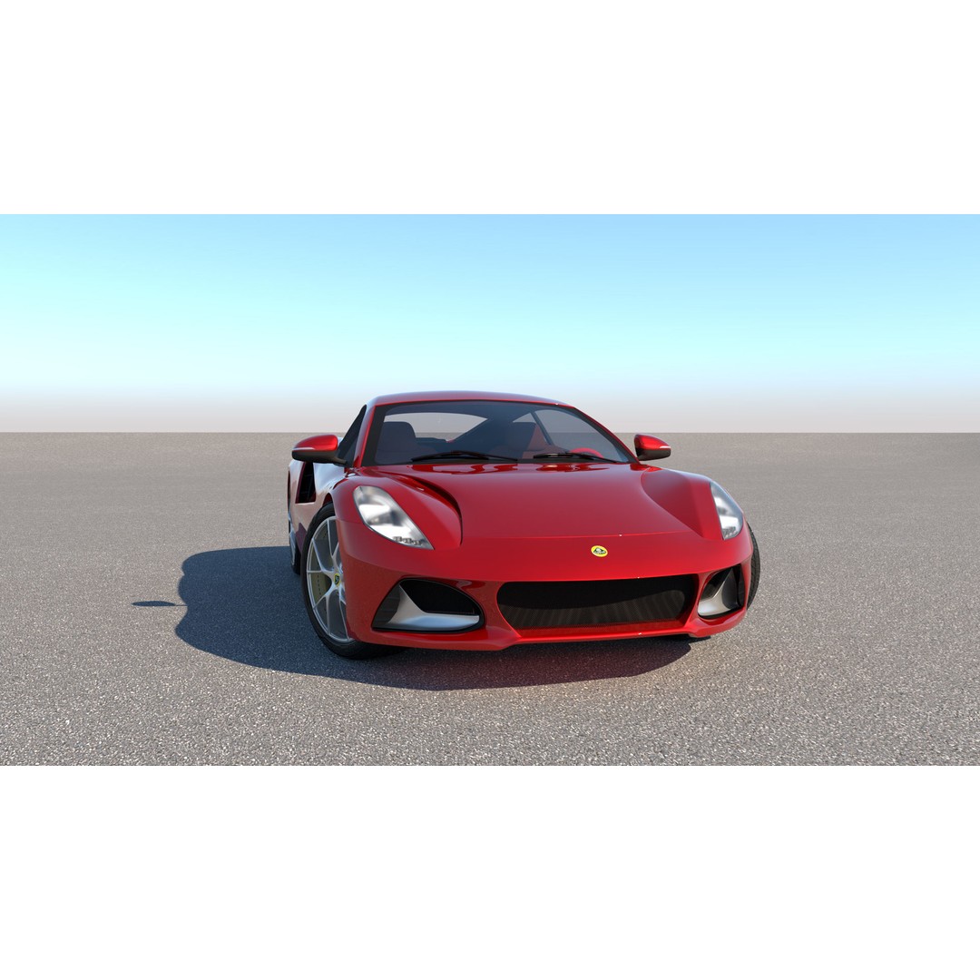 Lotus Emira 3D Model – Low Poly Vehicle, FBX, Game Ready - View 9