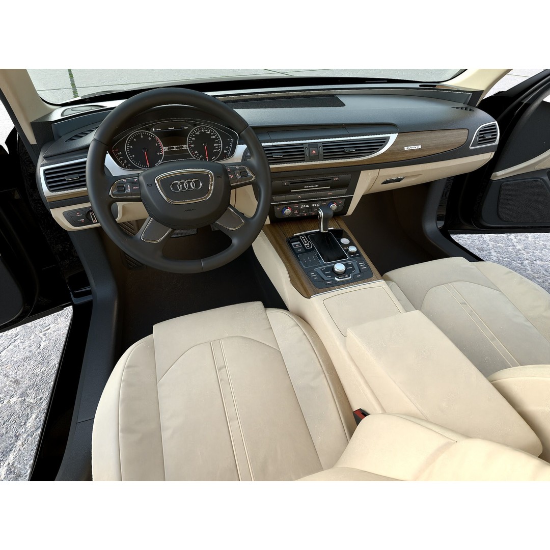 Audi A6 2012 3D Model – Luxury Sedan, Rigged PBR Textures, FBX - View 10