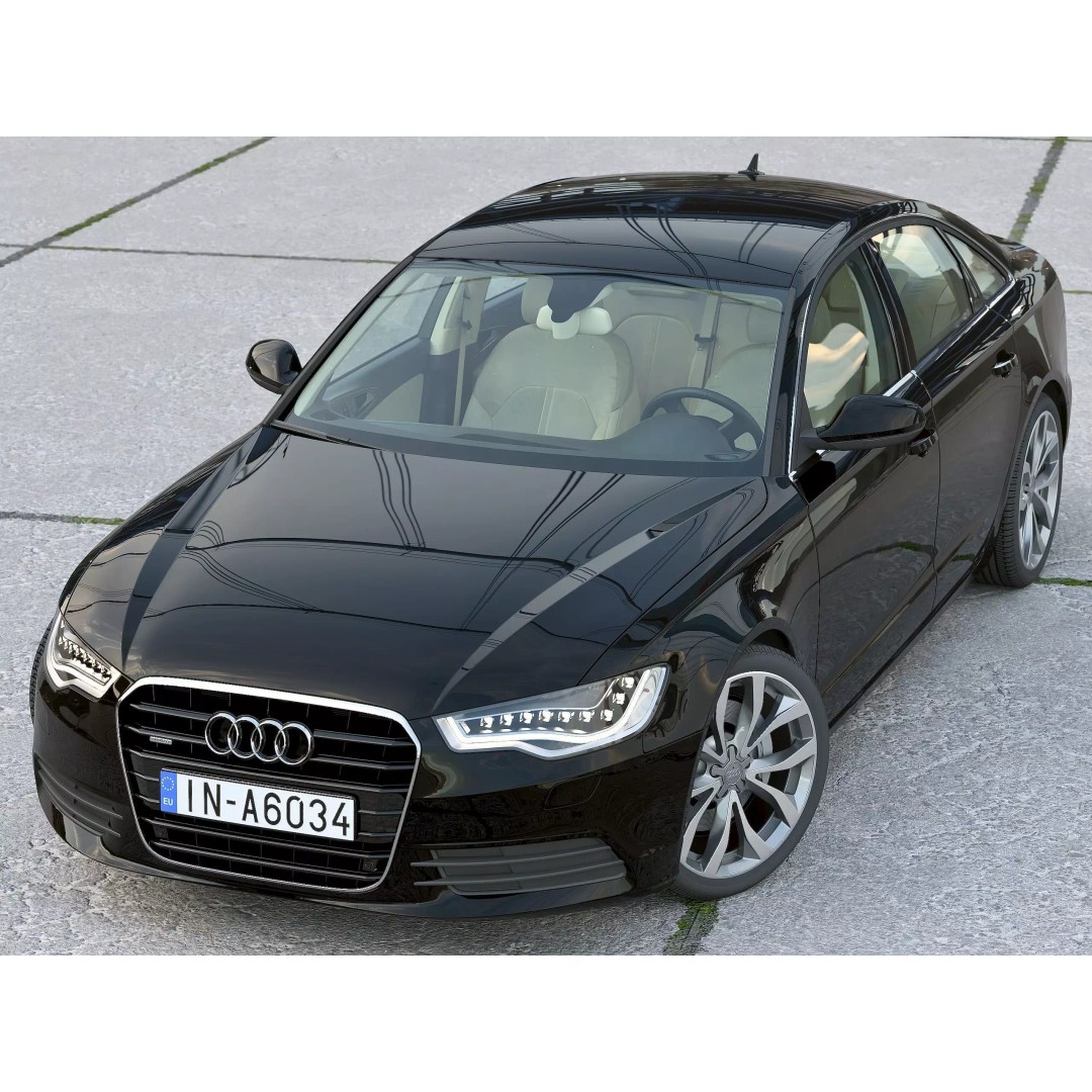 Audi A6 2012 3D Model – Luxury Sedan, Rigged PBR Textures, FBX - View 2