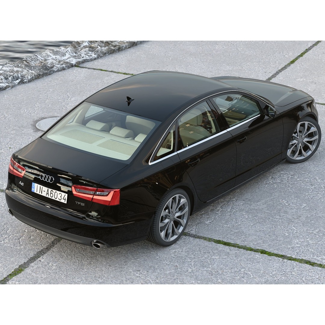 Audi A6 2012 3D Model – Luxury Sedan, Rigged PBR Textures, FBX - View 3