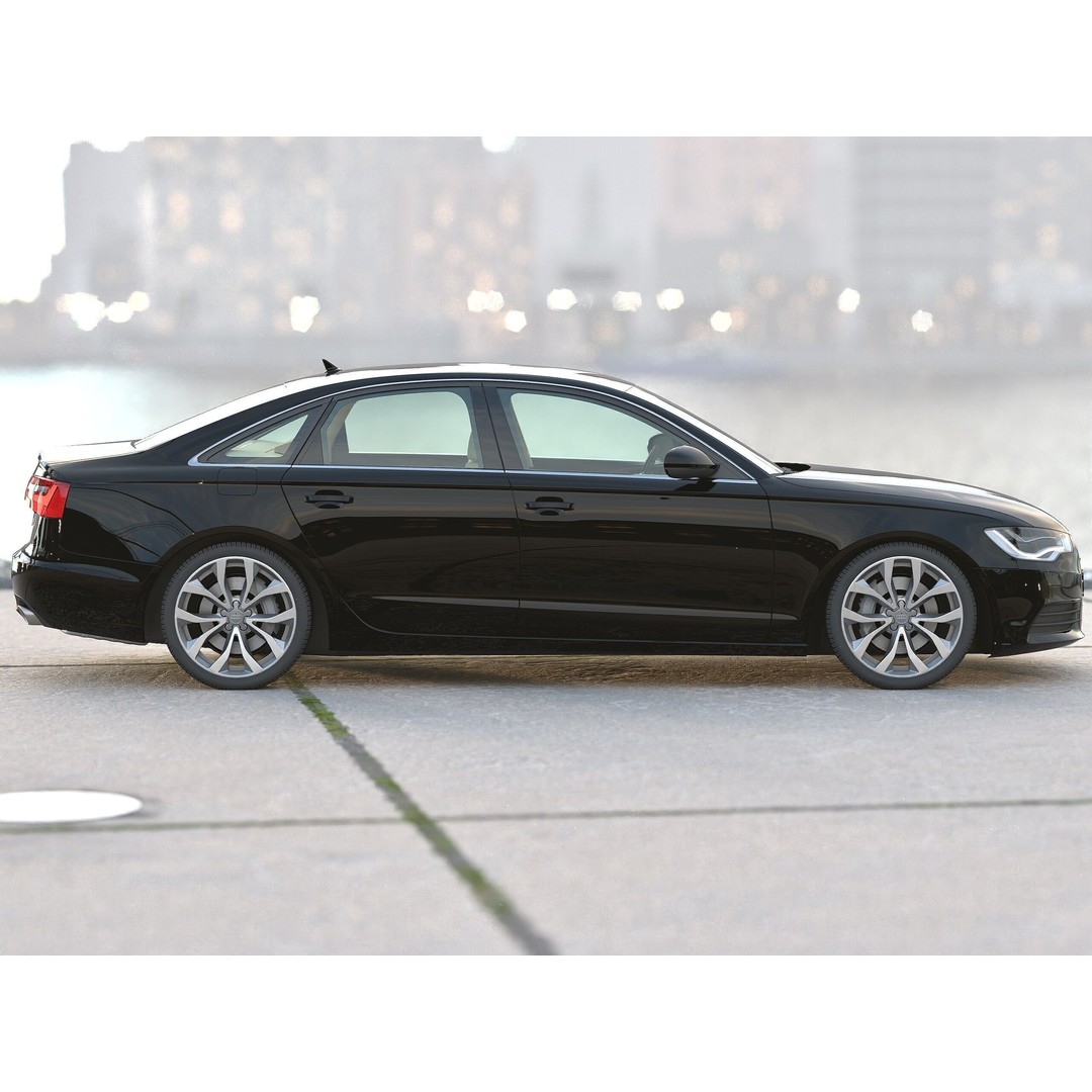 Audi A6 2012 3D Model – Luxury Sedan, Rigged PBR Textures, FBX - View 5