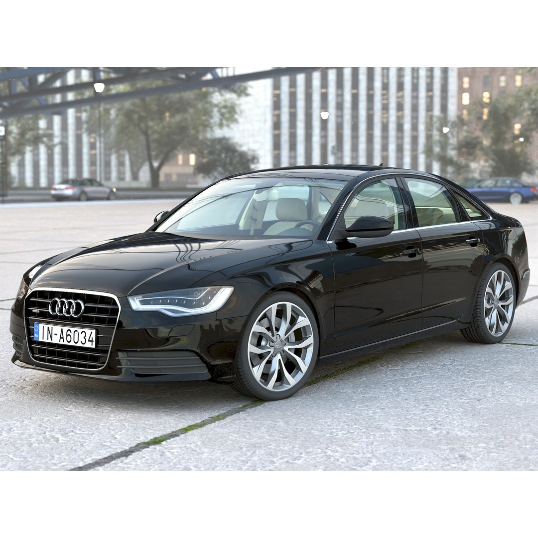 Audi A6 2012 3D Model – Luxury Sedan, Rigged PBR Textures, FBX - View 7