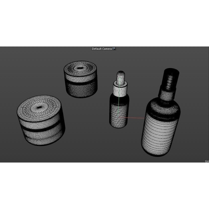Cosmetic Jars and Bottles - Game-Ready 3D Model