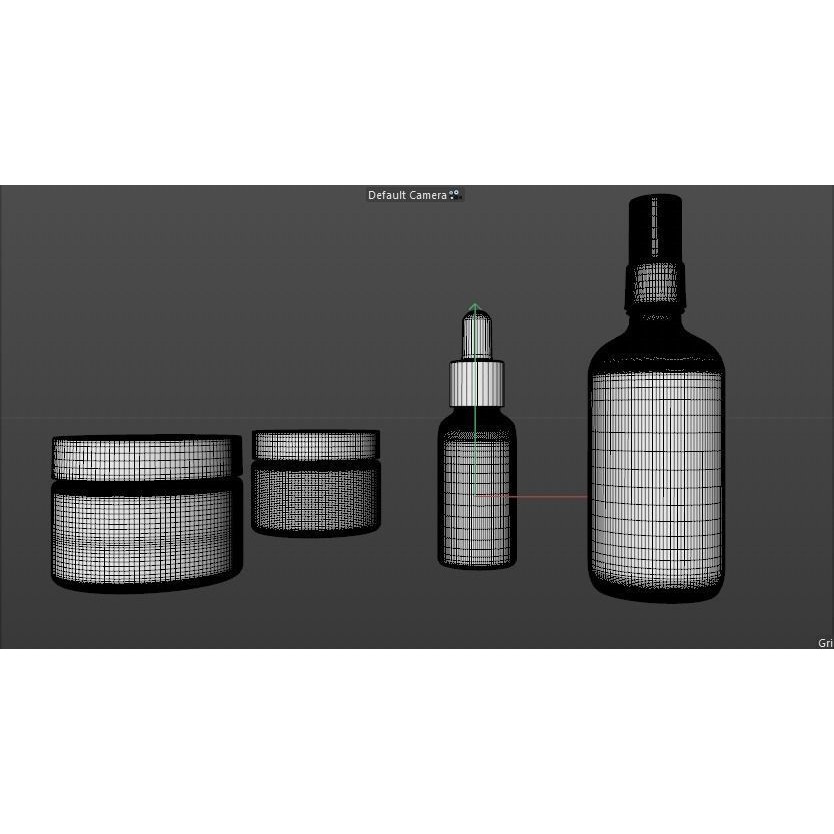 Cosmetic Jars and Bottles - Game-Ready 3D Model - View 6
