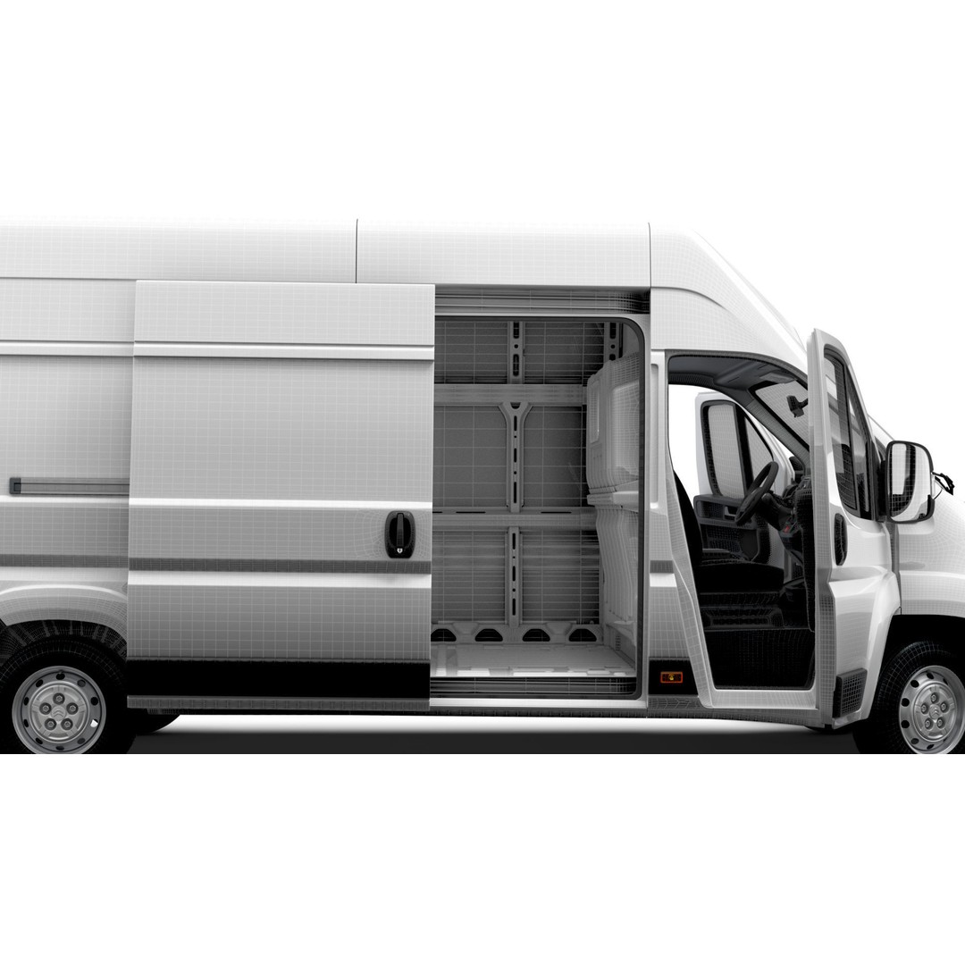 Citroen Jumper Van L4H3 3D Model – High Quality Interior, FBX, OBJ - View 17