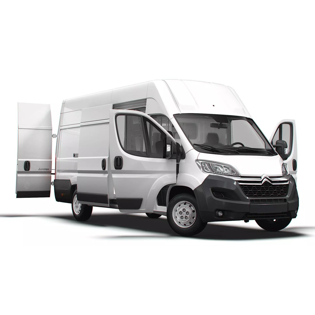 Citroen Jumper Van L4H3 3D Model – High Quality Interior, FBX, OBJ - View 2