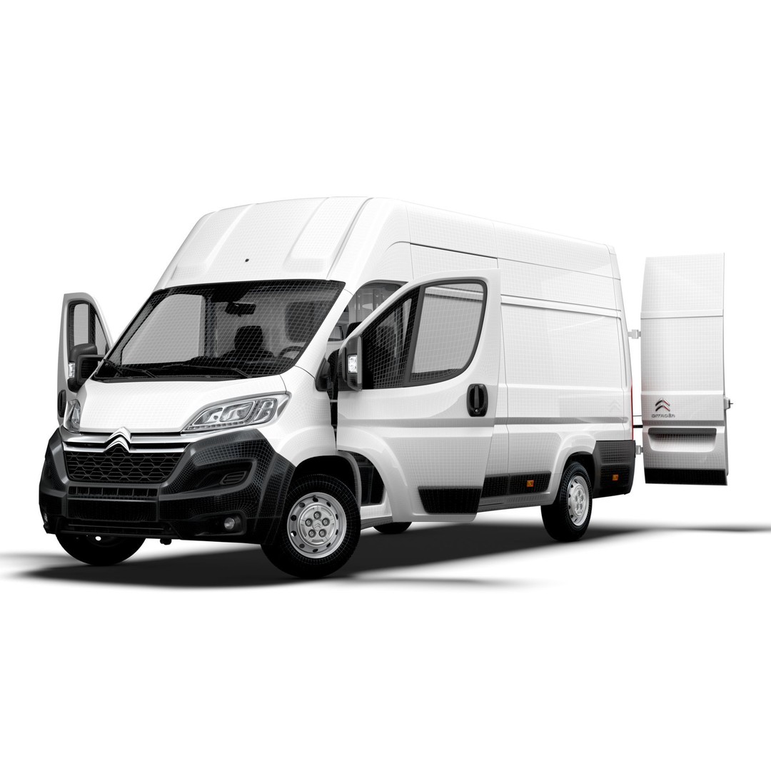 Citroen Jumper Van L4H3 3D Model – High Quality Interior, FBX, OBJ - View 24