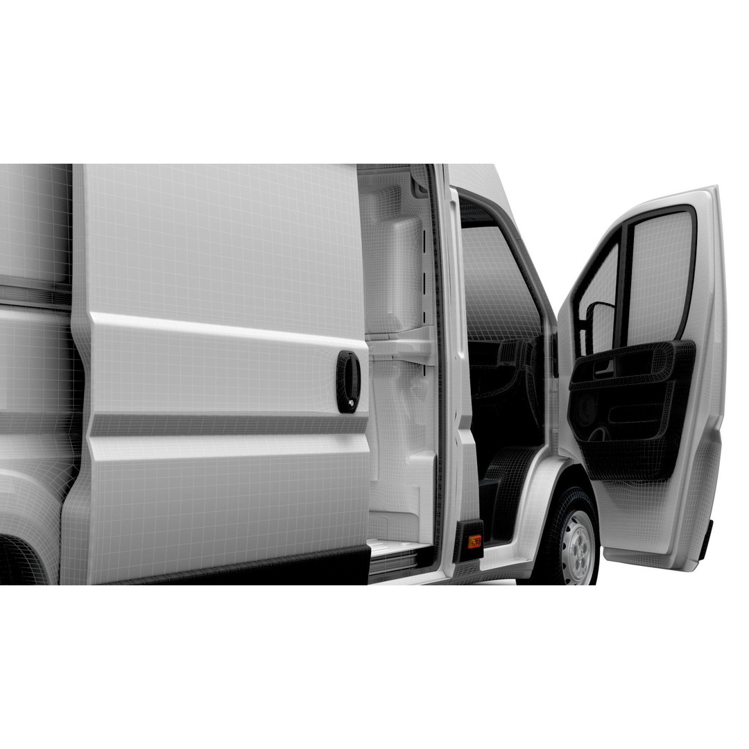 Citroen Jumper Van L4H3 3D Model – High Quality Interior, FBX, OBJ - View 27
