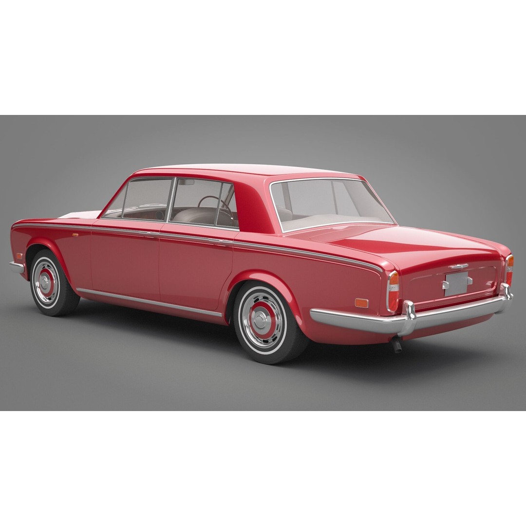 Generic Old Car 3D Model – Luxury Vehicle with Textures, FBX, OBJ - View 11