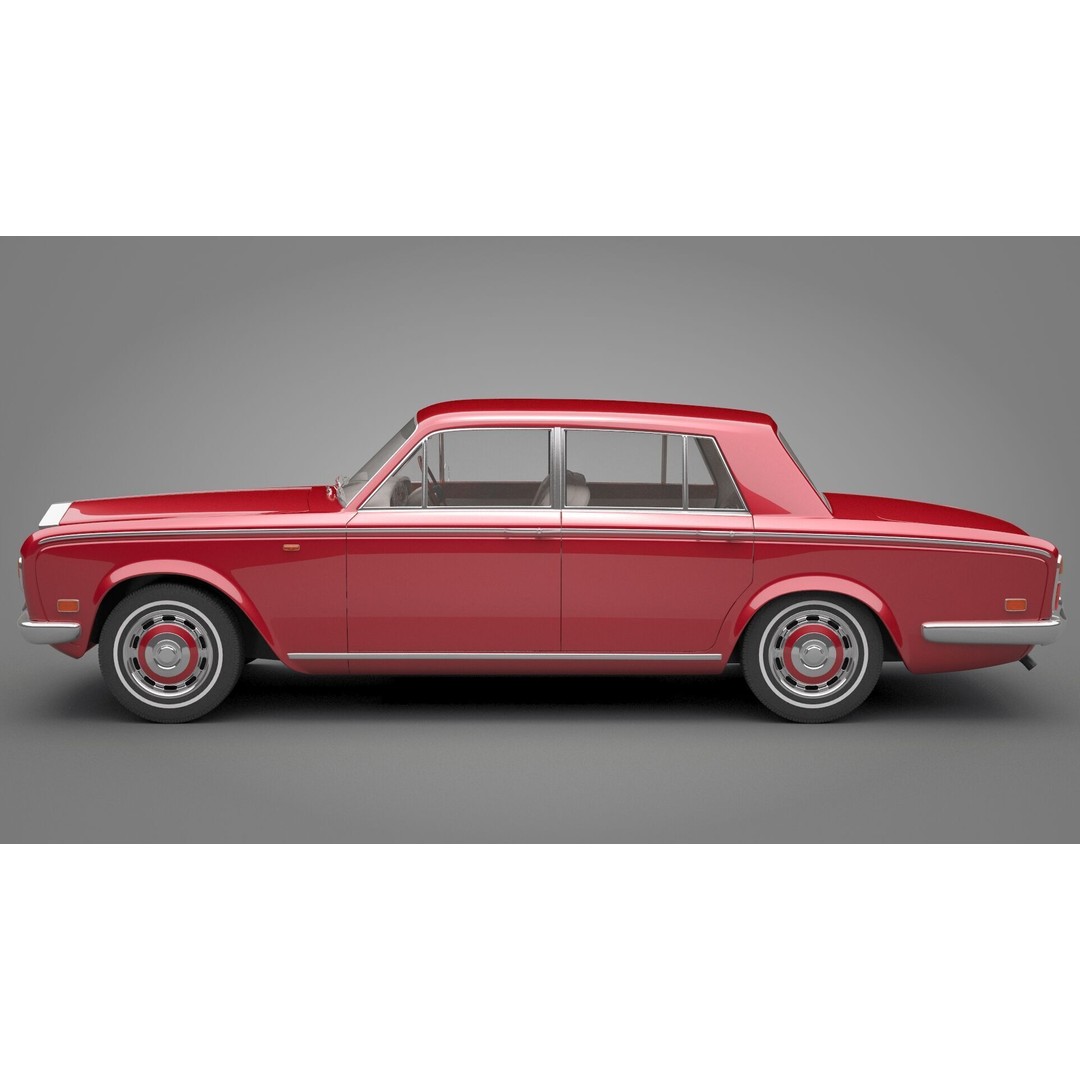Generic Old Car 3D Model – Luxury Vehicle with Textures, FBX, OBJ - View 12