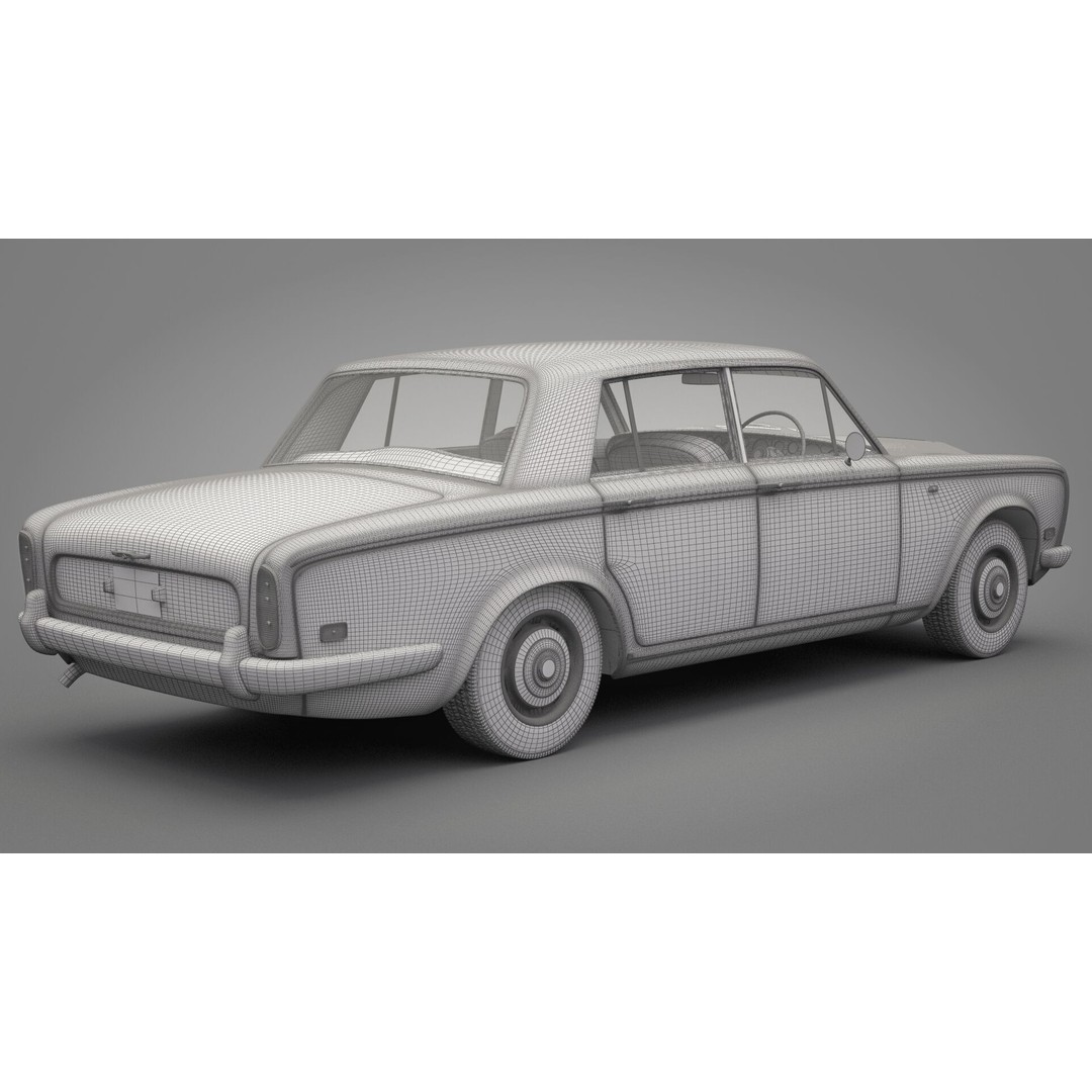 Generic Old Car 3D Model – Luxury Vehicle with Textures, FBX, OBJ - View 22