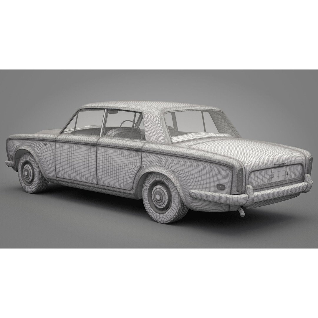 Generic Old Car 3D Model – Luxury Vehicle with Textures, FBX, OBJ - View 23