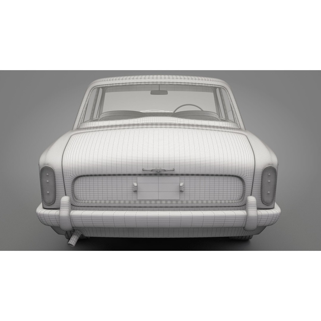 Generic Old Car 3D Model – Luxury Vehicle with Textures, FBX, OBJ - View 25