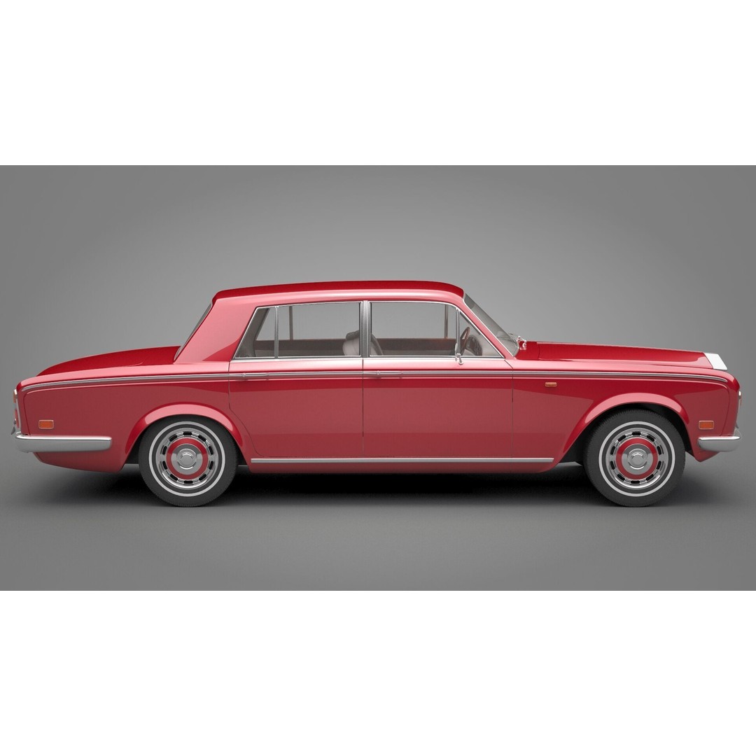 Generic Old Car 3D Model – Luxury Vehicle with Textures, FBX, OBJ - View 8