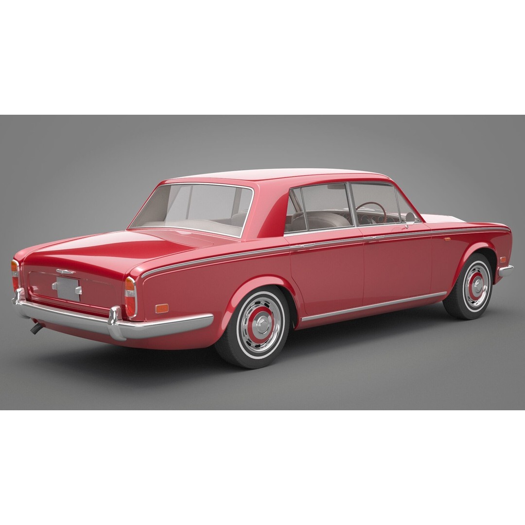 Generic Old Car 3D Model – Luxury Vehicle with Textures, FBX, OBJ - View 9