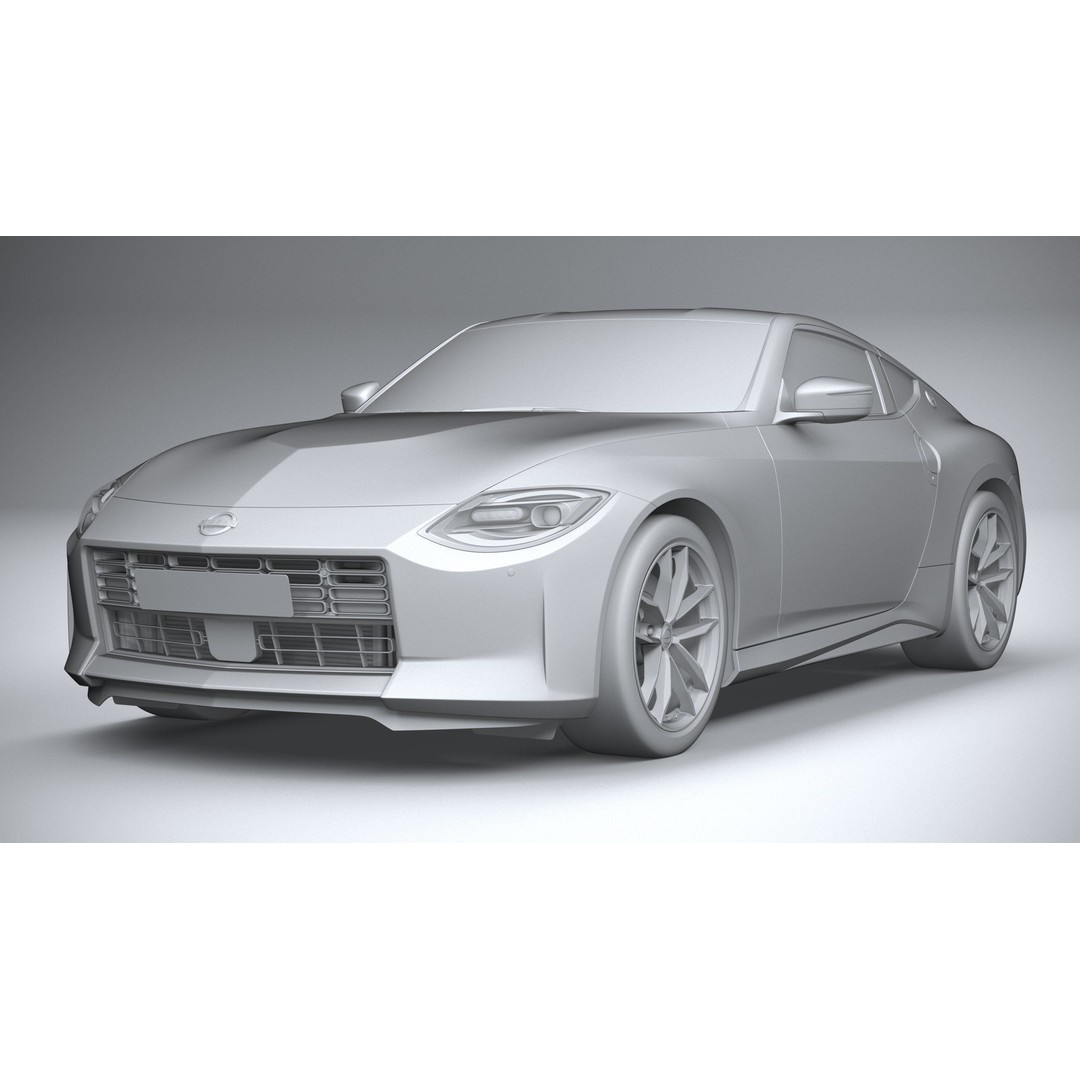 Nissan Z 2023 3D Model – High Poly Sport Coupe with Multiple Formats - View 22