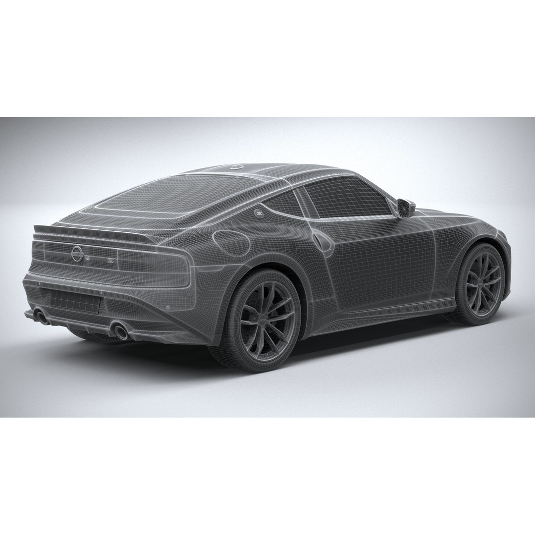 Nissan Z 2023 3D Model – High Poly Sport Coupe with Multiple Formats - View 29