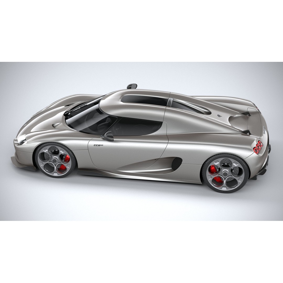 Koenigsegg CC850 3D Model – High Poly Sport Car Asset, FBX, OBJ - View 11
