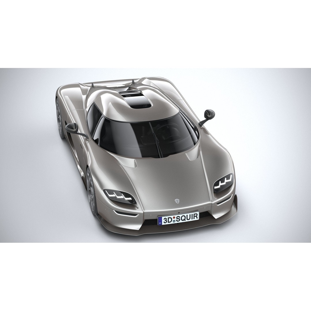 Koenigsegg CC850 3D Model – High Poly Sport Car Asset, FBX, OBJ - View 14