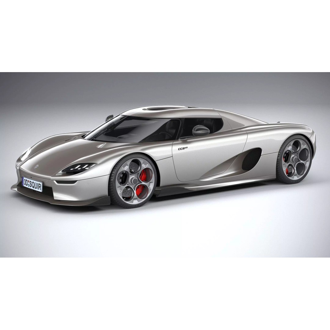 Koenigsegg CC850 3D Model – High Poly Sport Car Asset, FBX, OBJ - View 2