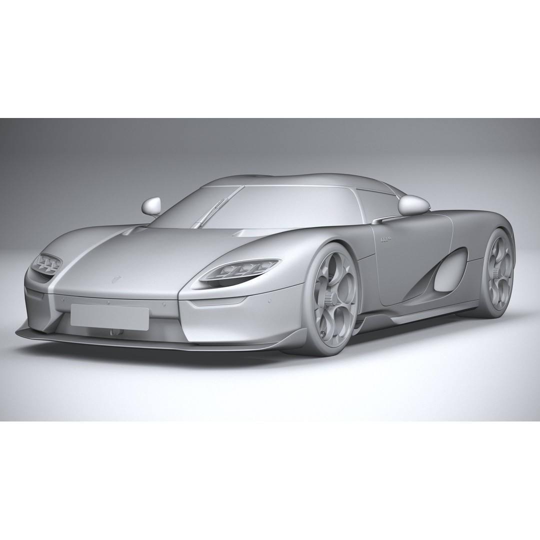 Koenigsegg CC850 3D Model – High Poly Sport Car Asset, FBX, OBJ - View 22