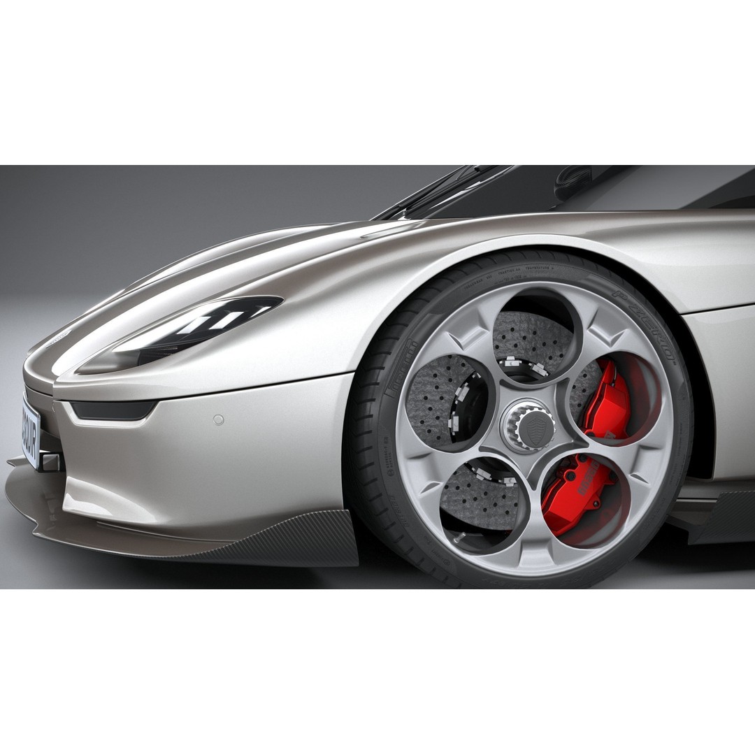 Koenigsegg CC850 3D Model – High Poly Sport Car Asset, FBX, OBJ - View 5