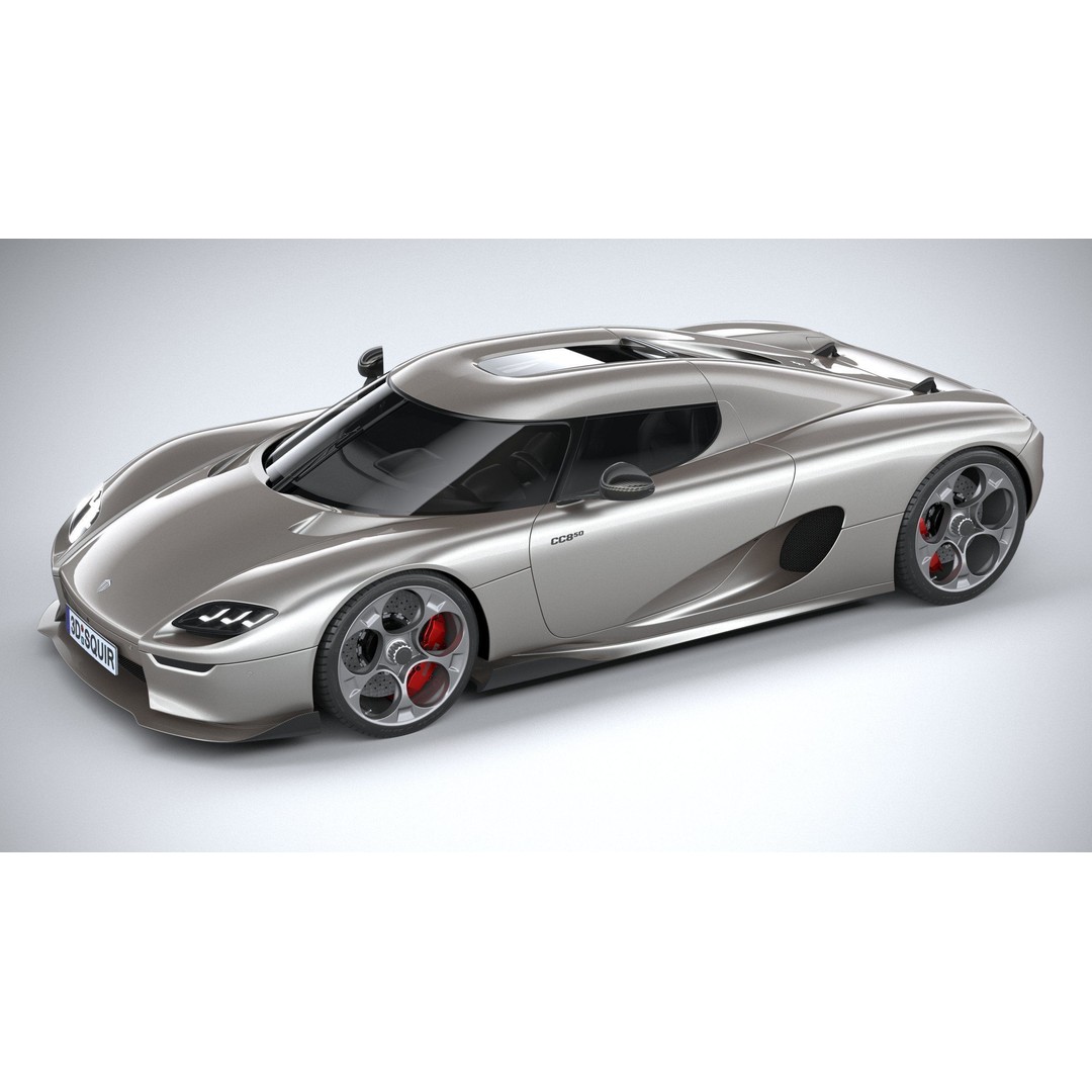 Koenigsegg CC850 3D Model – High Poly Sport Car Asset, FBX, OBJ - View 9