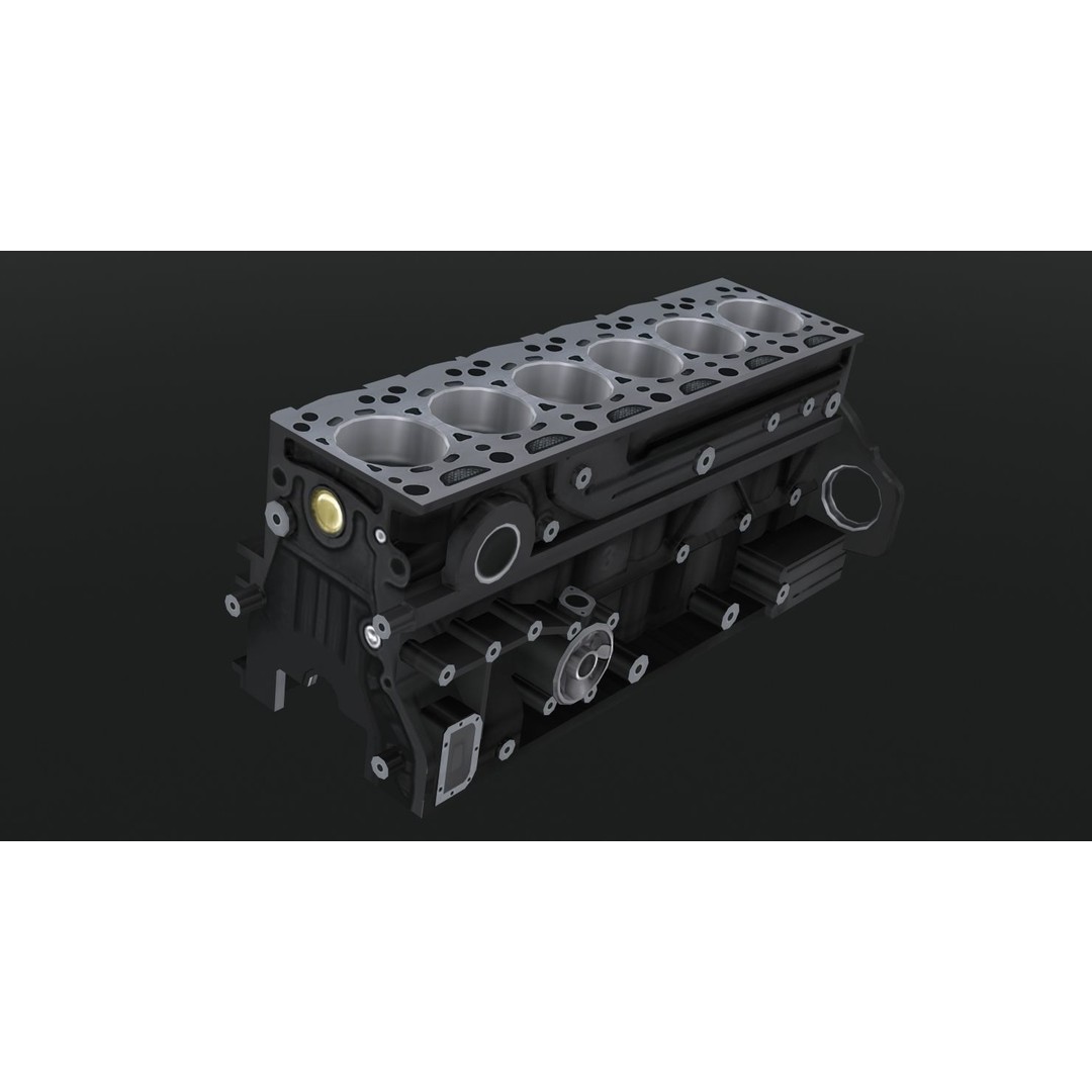 Nissan RB28 Twin Turbo 3D Model – Low Poly Engine Asset, FBX, OBJ - View 29