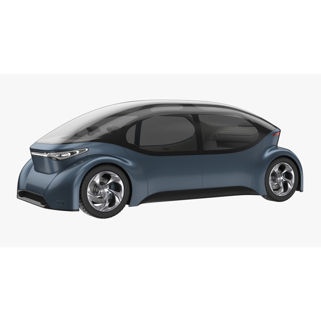 Self-Driving Car 3D Model – Concept Vehicle with PBR Textures, FBX - View 10