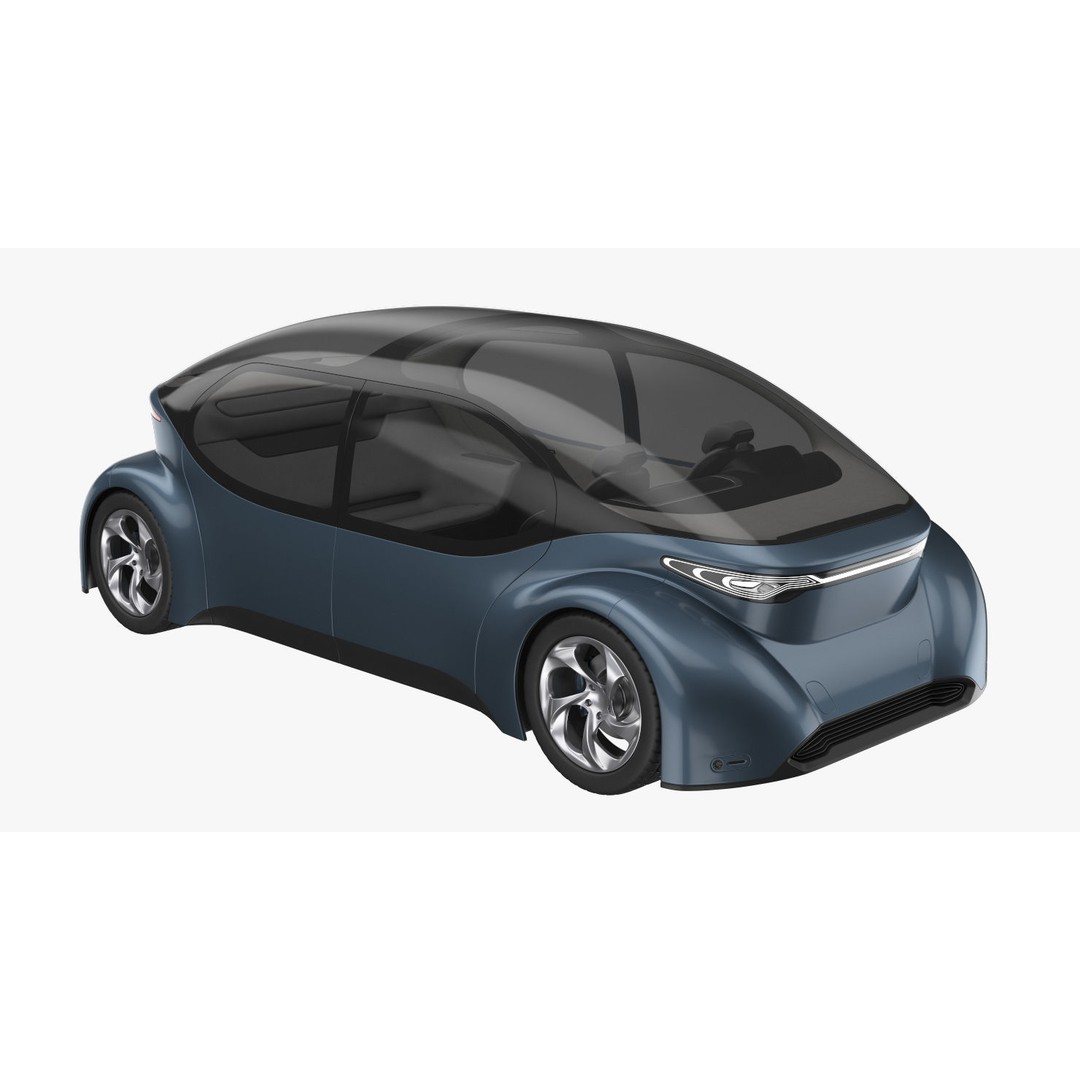 Self-Driving Car 3D Model – Concept Vehicle with PBR Textures, FBX - View 11