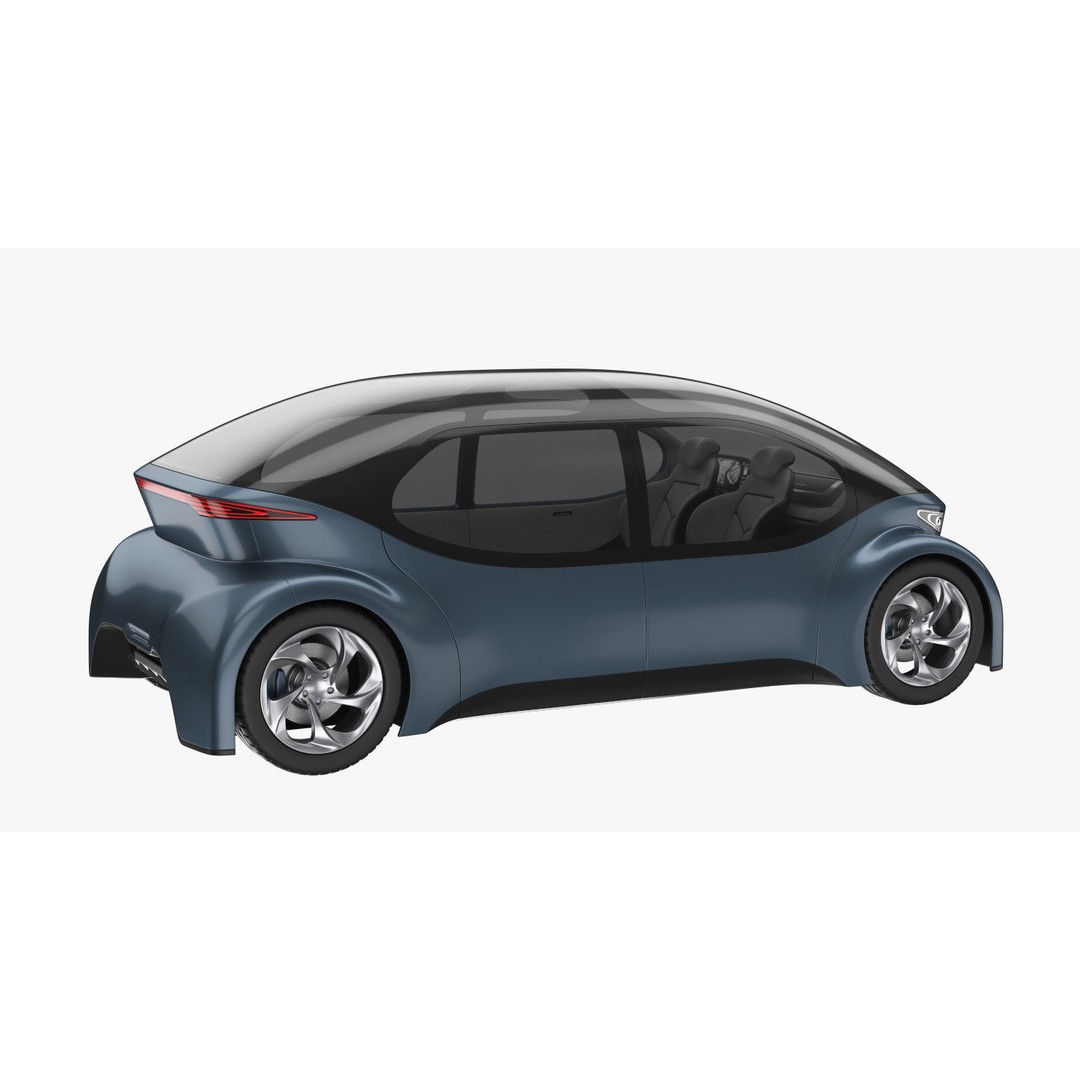 Self-Driving Car 3D Model – Concept Vehicle with PBR Textures, FBX - View 12