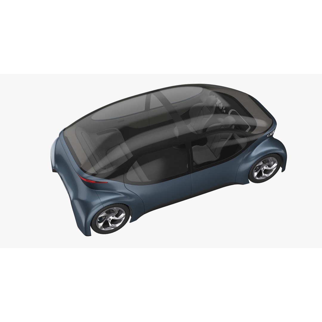 Self-Driving Car 3D Model – Concept Vehicle with PBR Textures, FBX - View 14