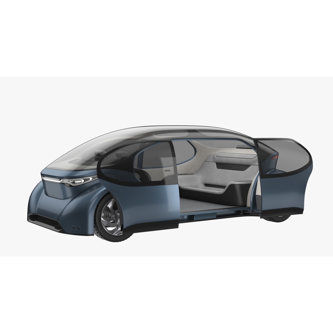 Self-Driving Car 3D Model – Concept Vehicle with PBR Textures, FBX - View 15