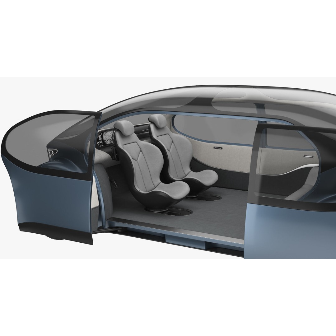 Self-Driving Car 3D Model – Concept Vehicle with PBR Textures, FBX - View 17