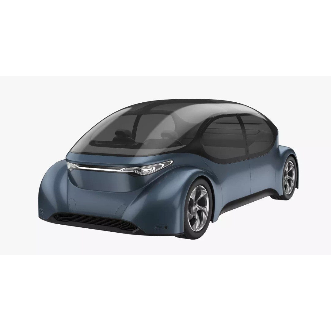 Self-Driving Car 3D Model – Concept Vehicle with PBR Textures, FBX - View 2