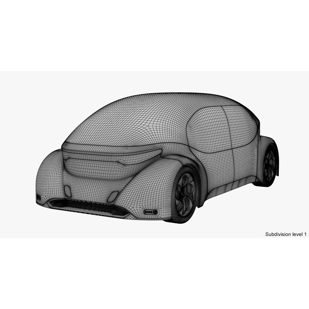 Self-Driving Car 3D Model – Concept Vehicle with PBR Textures, FBX - View 21