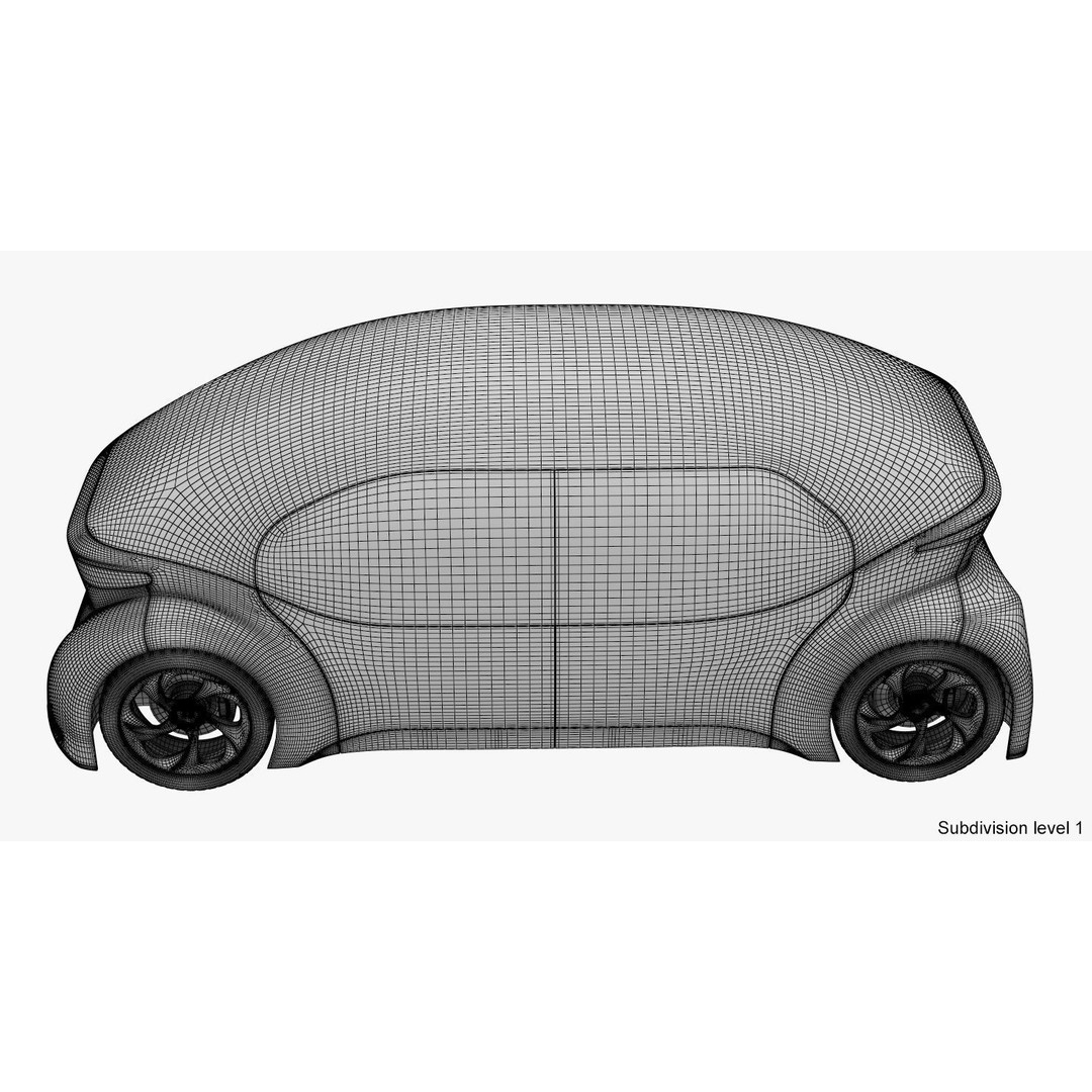 Self-Driving Car 3D Model – Concept Vehicle with PBR Textures, FBX - View 23