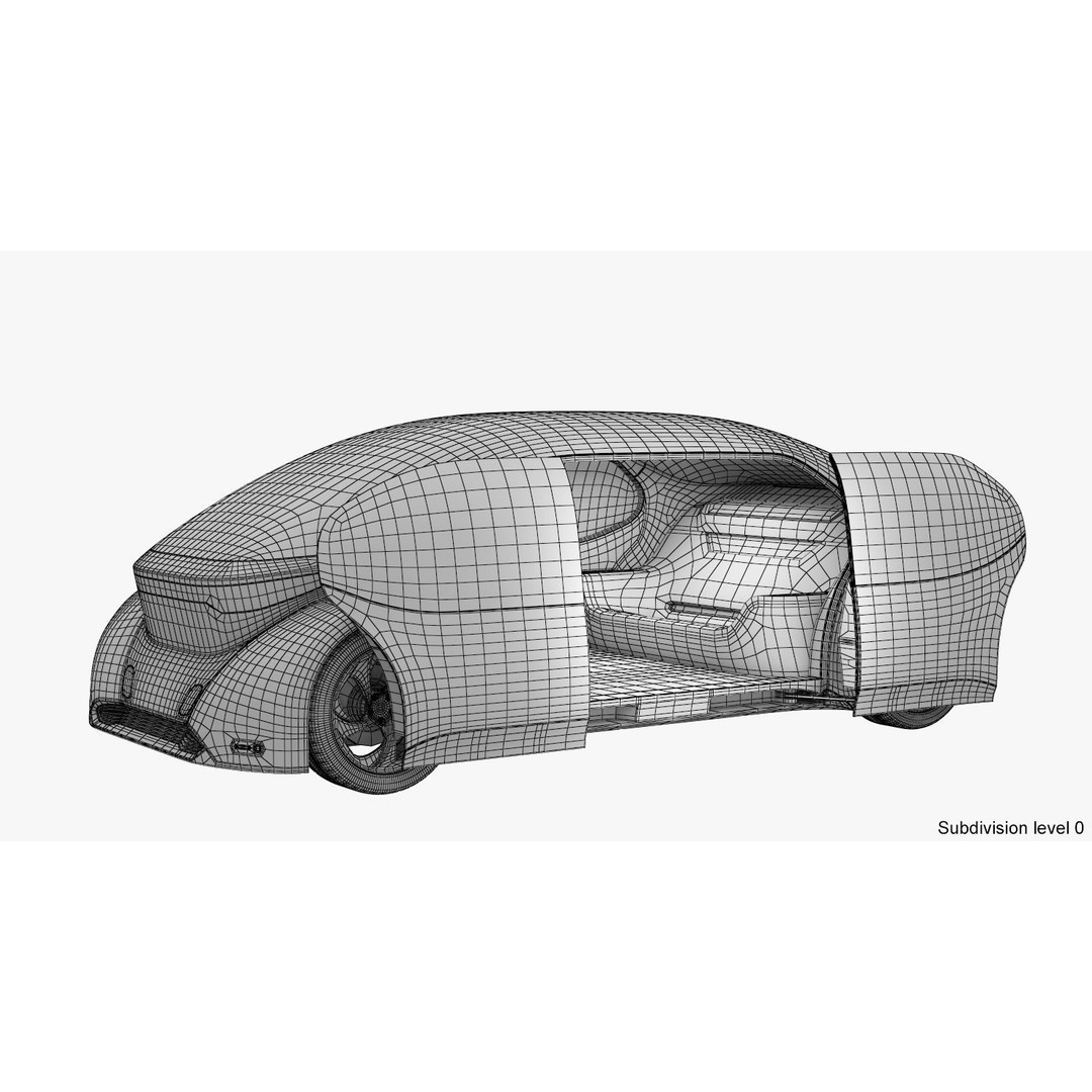 Self-Driving Car 3D Model – Concept Vehicle with PBR Textures, FBX - View 26