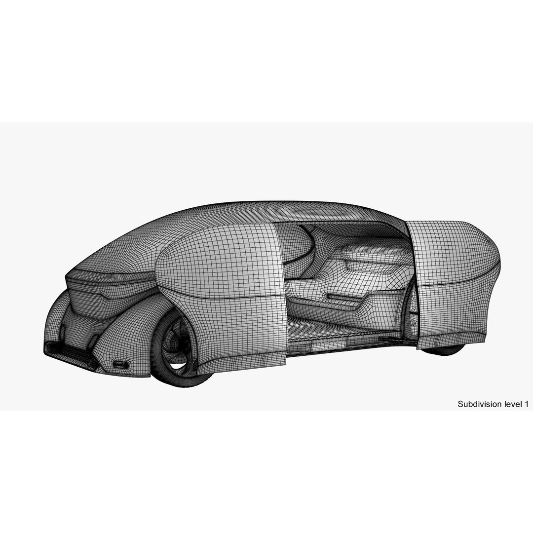 Self-Driving Car 3D Model – Concept Vehicle with PBR Textures, FBX - View 27