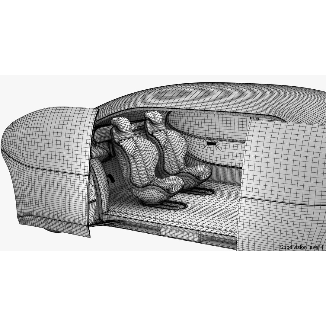 Self-Driving Car 3D Model – Concept Vehicle with PBR Textures, FBX - View 29