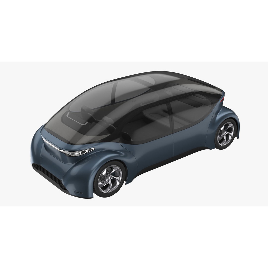 Self-Driving Car 3D Model – Concept Vehicle with PBR Textures, FBX - View 3