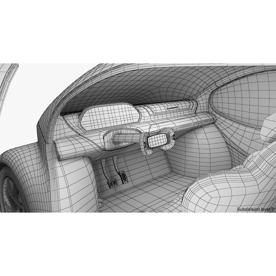 Self-Driving Car 3D Model – Concept Vehicle with PBR Textures, FBX - View 30
