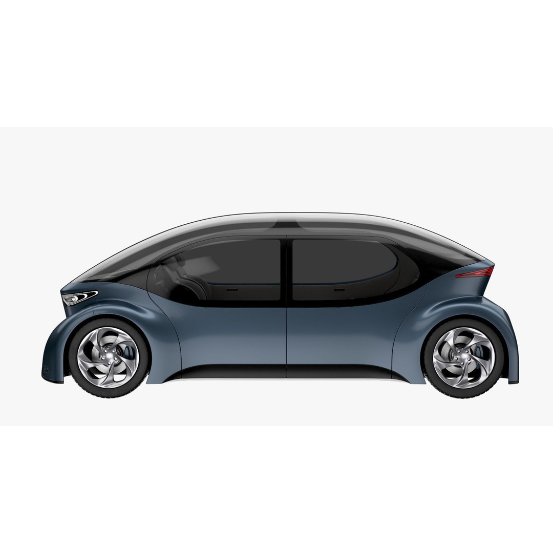 Self-Driving Car 3D Model – Concept Vehicle with PBR Textures, FBX - View 4