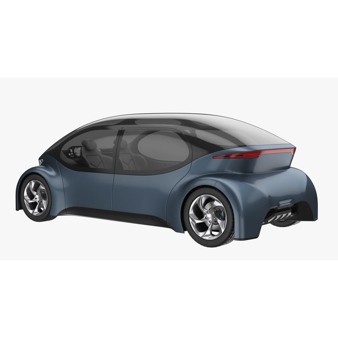 Self-Driving Car 3D Model – Concept Vehicle with PBR Textures, FBX - View 6