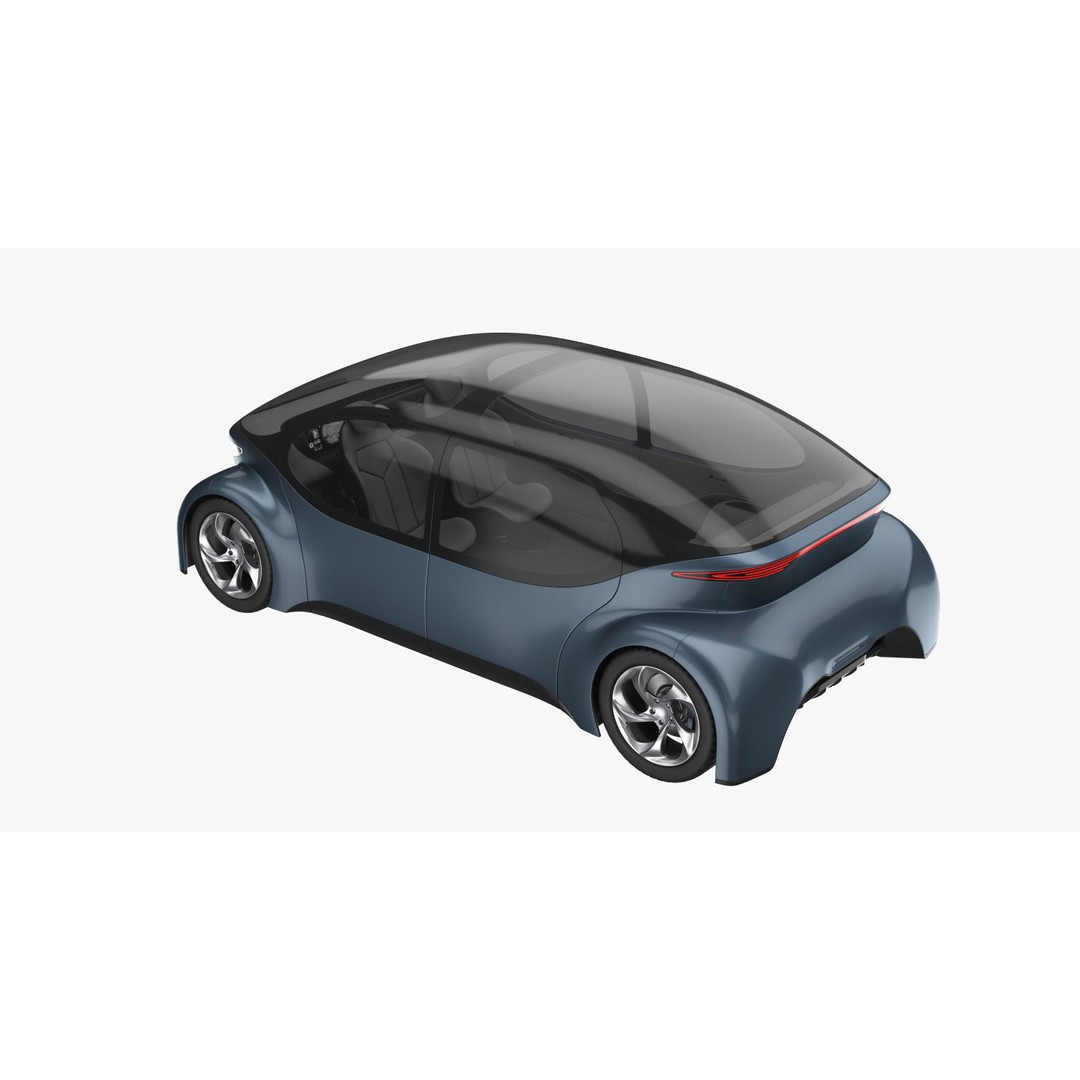Self-Driving Car 3D Model – Concept Vehicle with PBR Textures, FBX - View 8