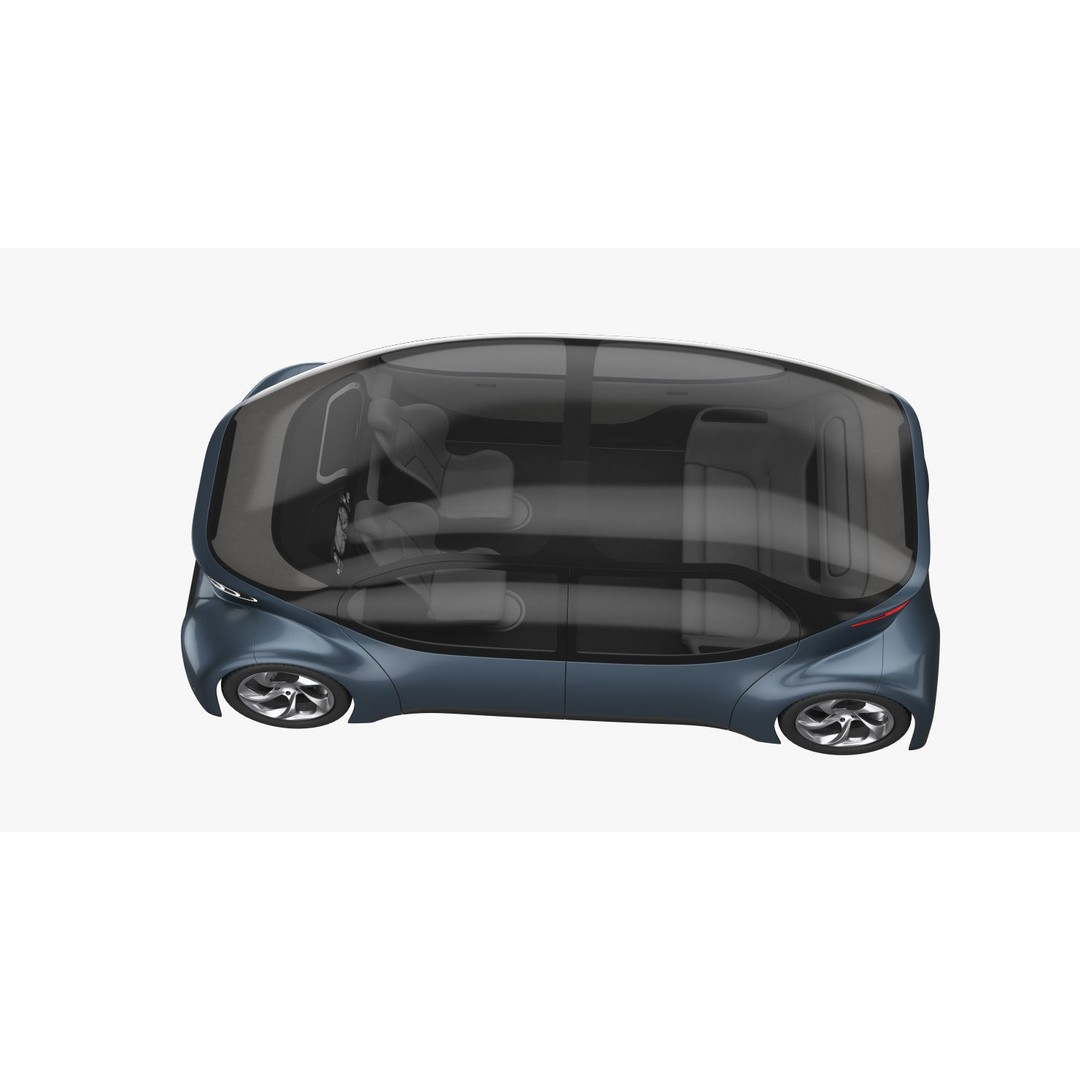 Self-Driving Car 3D Model – Concept Vehicle with PBR Textures, FBX - View 9