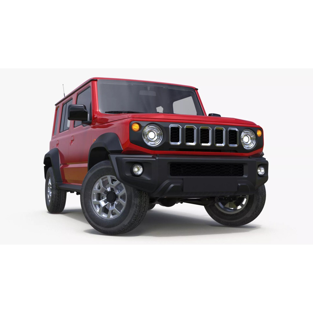 Red SUV 3D Model – Rigged Compact Off-Road Vehicle, FBX, PBR - View 15