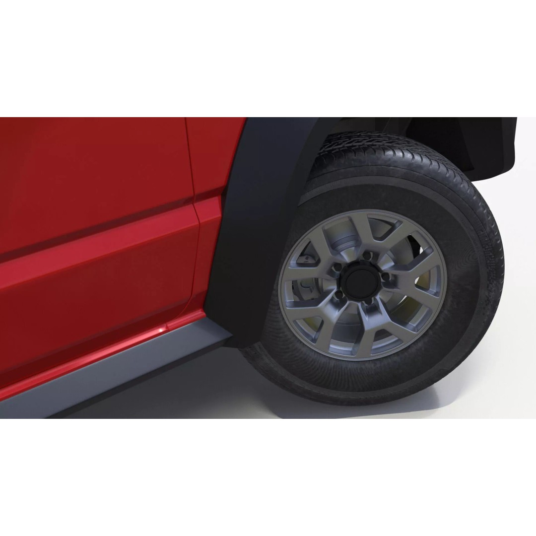 Red SUV 3D Model – Rigged Compact Off-Road Vehicle, FBX, PBR - View 17