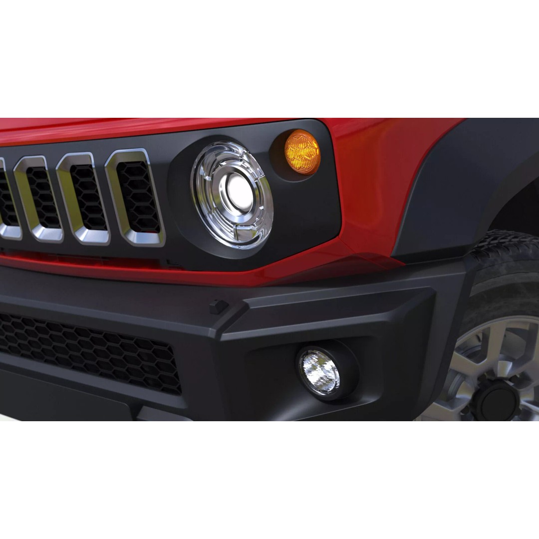 Red SUV 3D Model – Rigged Compact Off-Road Vehicle, FBX, PBR - View 18